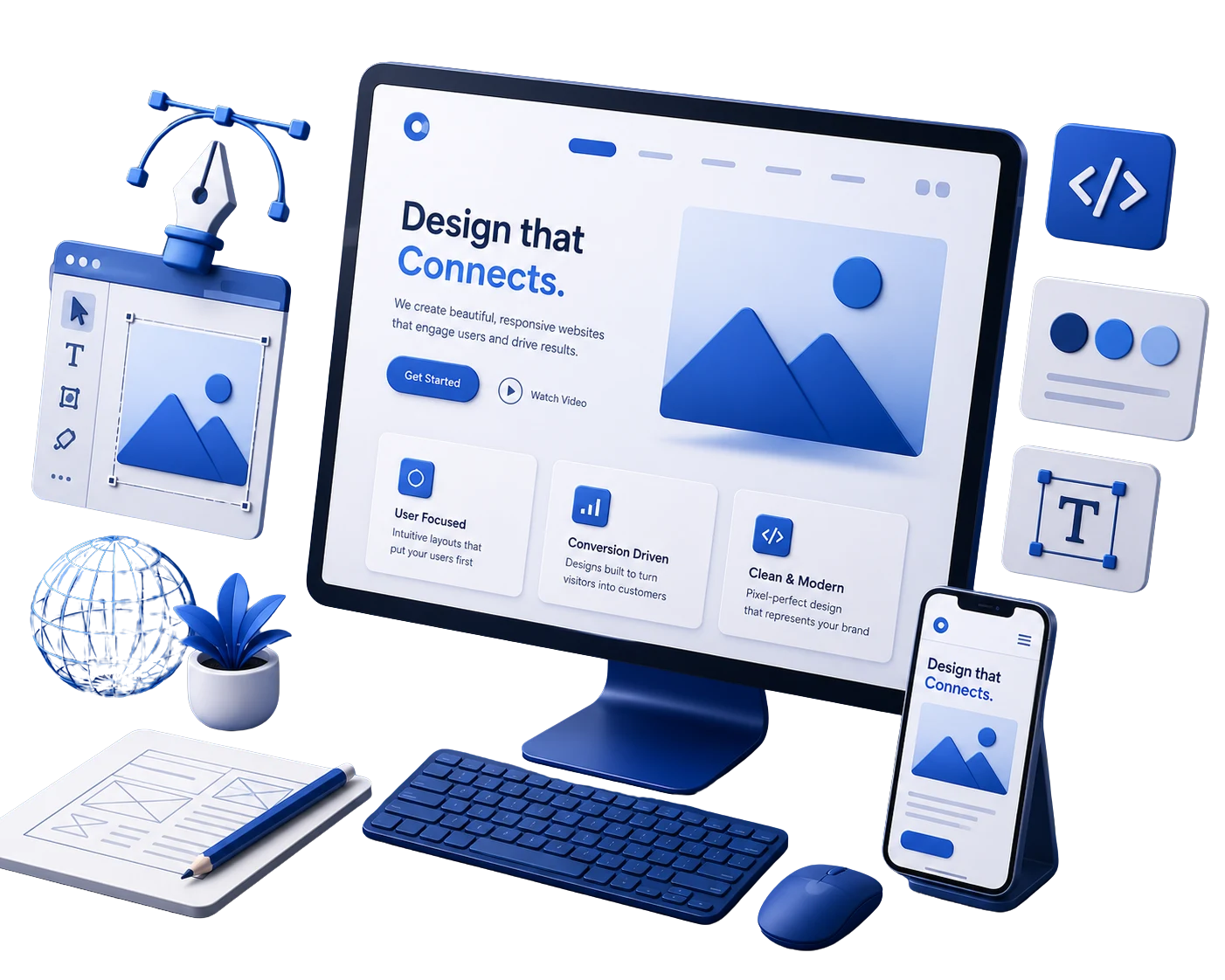 custom website design and development