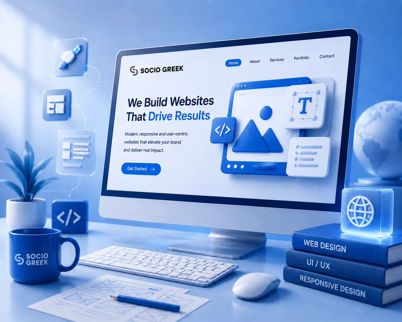 custom website design and development