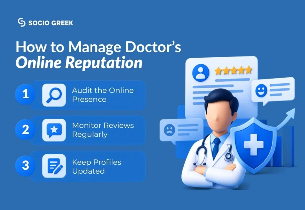 manage doctors online reputation